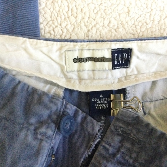 Vintage Y2K GAP Capris Cropped Pants Cotton Blue - Sz 4 - Picture 14 of 15
